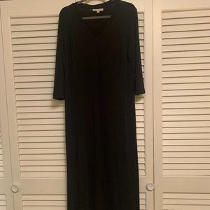 Woman Within Black Maxi Dress